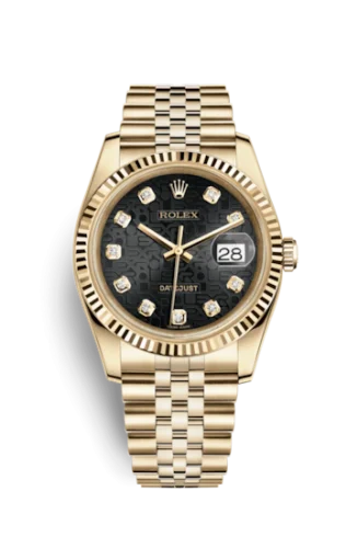 Rolex - 116238-0078 Datejust 36 Yellow Gold Fluted / Jubilee / Black  Computer