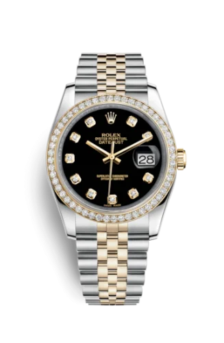 Rolex - 116243-0016 Datejust 36 Rolesor Yellow Diamond / Jubilee / Black Diamond