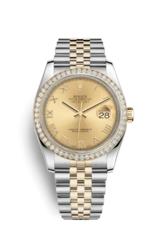 Rolex - 116243-0019 Datejust 36 Rolesor Yellow Diamond / Jubilee / Champagne Roman