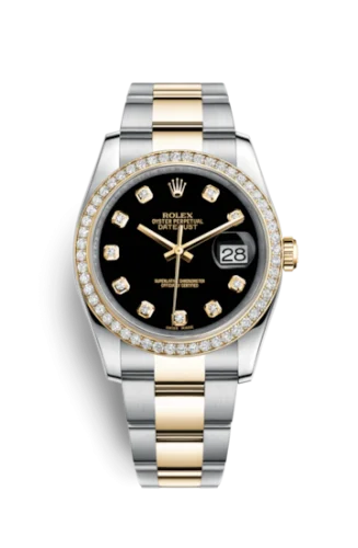 Rolex - 116243-0025 Datejust 36 Rolesor Yellow Diamond / Oyster / Black Diamond