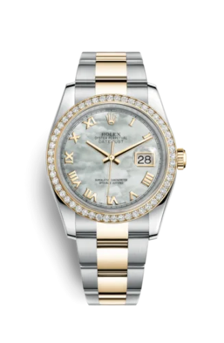 Rolex - 116243-0026 Datejust 36 Rolesor Yellow Diamond / Oyster / MOP Roman