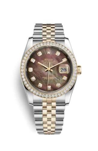 Rolex - 116243-0036 Datejust 36 Rolesor Yellow Diamond / Jubilee / Brown MOP
