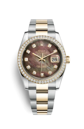 Rolex - 116243-0037 Datejust 36 Rolesor Yellow Diamond / Oyster / Black MOP