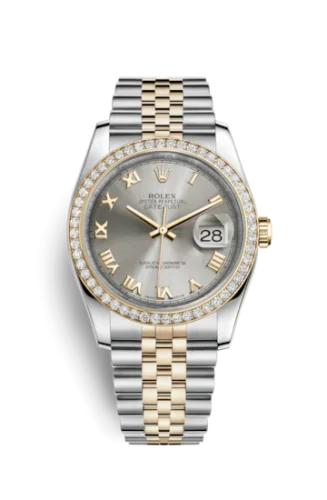 Rolex - 116243-0045 Datejust 36 Rolesor Yellow Diamond / Jubilee / Steel Roman