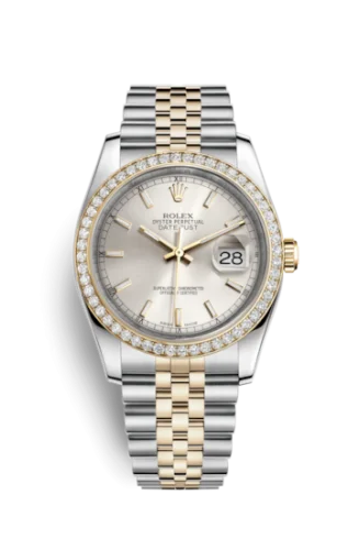 Rolex - 116243-0061 Datejust 36 Rolesor Yellow Diamond / Jubilee / Silver
