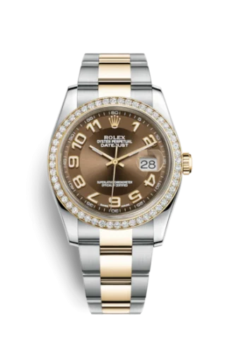 Rolex - 116243-0076 Datejust 36 Rolesor Yellow Diamond / Oyster / Bronze Arabic