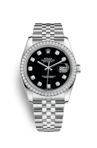 Rolex - 116244-0014 Datejust 36 Stainless Steel Diamond / Jubilee / Black Diamond