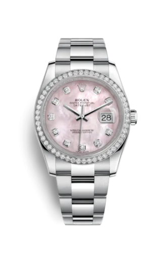 Rolex - 116244-0018 Datejust 36 Stainless Steel Diamond / Oyster / Pink MOP