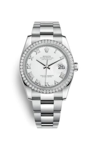 Rolex - 116244-0023 Datejust 36 Stainless Steel Diamond / Oyster / Silver