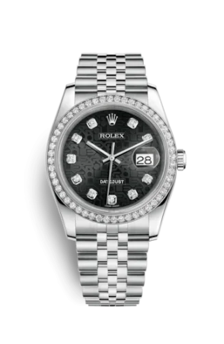 Rolex - 116244-0029 Datejust 36 Stainless Steel Diamond / Jubilee / Black Computer