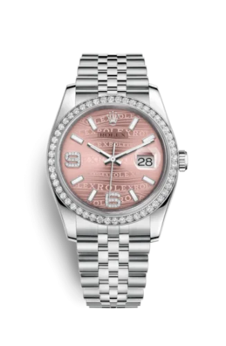 Rolex - 116244-0036 Datejust 36 Stainless Steel Diamond / Jubilee / Pink Wave