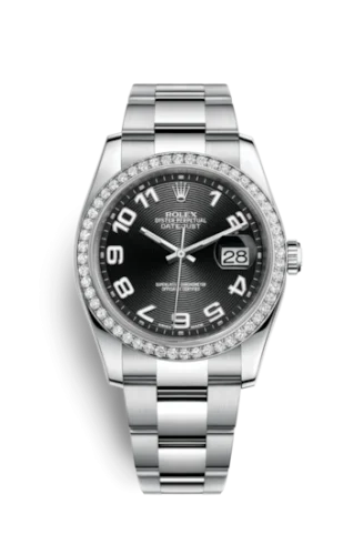 Rolex - 116244-0042 Datejust 36 Stainless Steel Diamond / Oyster / Black Arabic