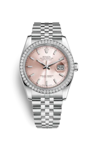 Rolex - 116244-0050 Datejust 36 Stainless Steel Diamond / Jubilee / Pink
