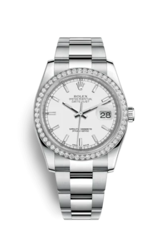 Rolex - 116244-0057 Datejust 36 Stainless Steel Diamond / Oyster / White