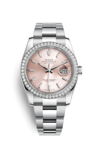 Rolex - 116244-0061 Datejust 36 Stainless Steel Diamond / Oyster / Pink