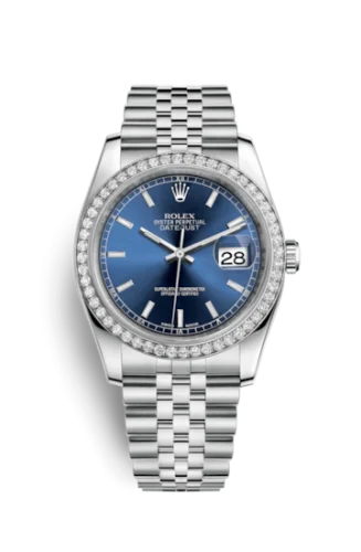 Rolex - 116244-0063 Datejust 36 Stainless Steel Diamond / Jubilee / Blue