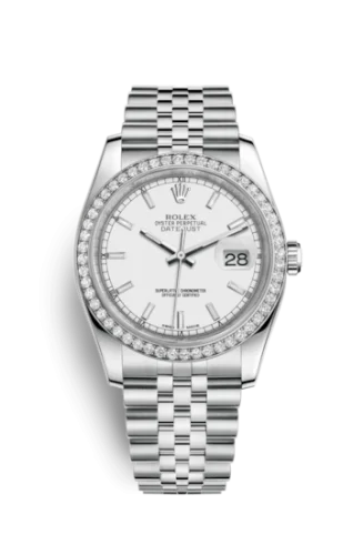 Rolex - 116244-0064 Datejust 36 Stainless Steel Diamond / Jubilee / White