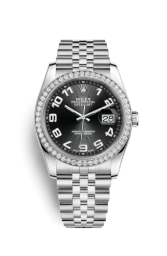 Rolex - 116244-0066 Datejust 36 Stainless Steel Diamond / Jubilee / Black Arabic