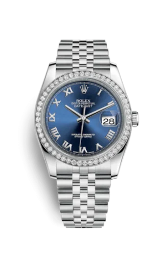 Rolex - 116244-0071 Datejust 36 Stainless Steel Diamond / Jubilee / Blue Roman