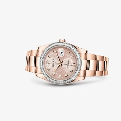 Rolex - 116285bbr-0011 Datejust 36 Everose Baguette / Oyster / Pink Computer