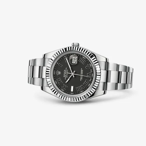 Rolex - 116334-0002 Datejust II Fluted Black Roman
