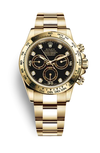 Rolex - 116508-0008 Cosmograph Daytona Yellow Gold / Black Diamond