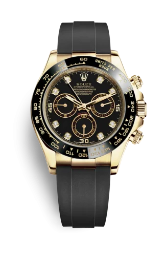 Rolex - 116518LN-0038 Cosmograph Daytona Yellow Gold / Cerachrom  / Black-Diamond / Oysterflex