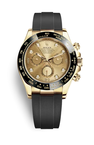 Rolex - 116518LN-0036 Cosmograph Daytona Yellow Gold / Cerachrom / Champagne-Diamond / Oysterflex