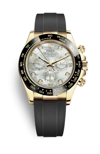 Rolex - 116518LN-0037 Cosmograph Daytona Yellow Gold / Cerachrom / MOP-Diamond / Oysterflex