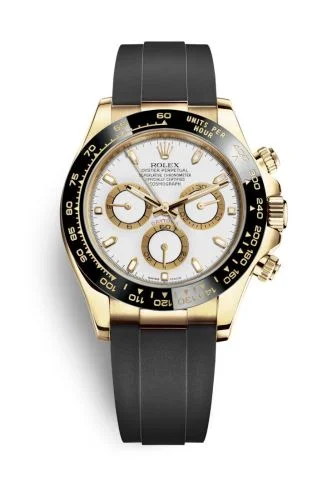 Rolex - 116518LN-0041 Cosmograph Daytona Yellow Gold / Cerachrom / White / Oysterflex