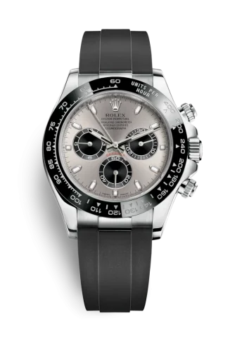 Rolex - 116519LN-0024 Cosmograph Daytona White Gold / Cerachrom / Silver / Oysterflex