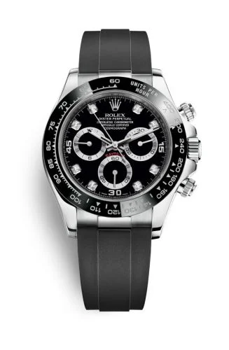 Rolex - 116519LN-0025 Cosmograph Daytona White Gold / Cerachrom / Black - Diamond / Oysterflex