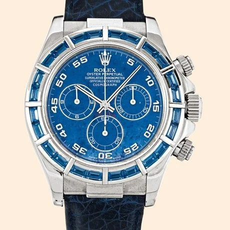Rolex - 116589saci-0002 Daytona White Gold  Blue Sapphire Strap Sodalite