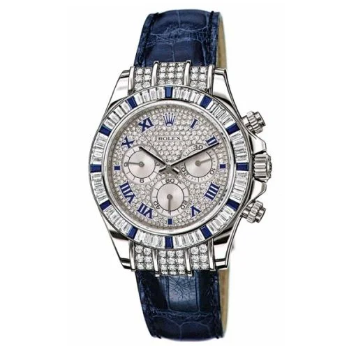 Rolex - 11659912sa Daytona White Gold Diamond Sapphire Strap