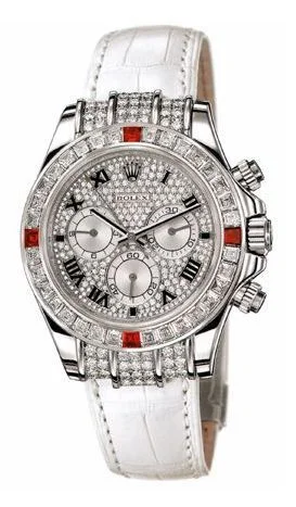 Rolex - 1165994ru-0002 Daytona White Gold Diamond Ruby Strap