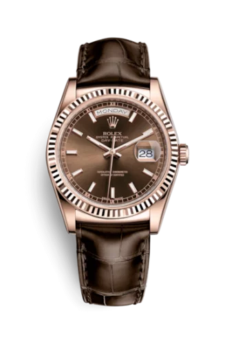 Rolex - 118135-0003 Day-Date 36 Everose / Strap / Chocolate