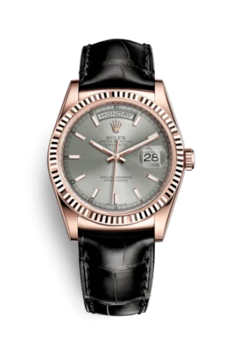 Rolex - 118135-0005 Day-Date 36 Everose / Strap / Rhodium