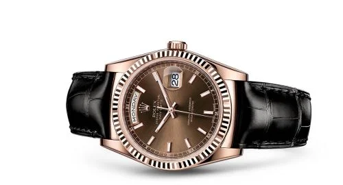 Rolex - 118135-0019 Day-Date 36 Everose / Strap / Chocolate