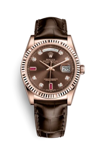 Rolex - 118135-0020 Day-Date 36 Everose / Strap / Chocolate