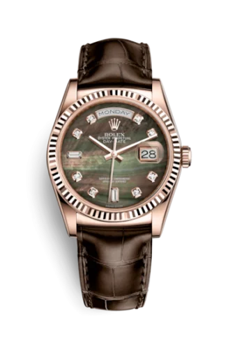 Rolex - 118135-0030 Day-Date 36 Everose / Strap / Black MOP