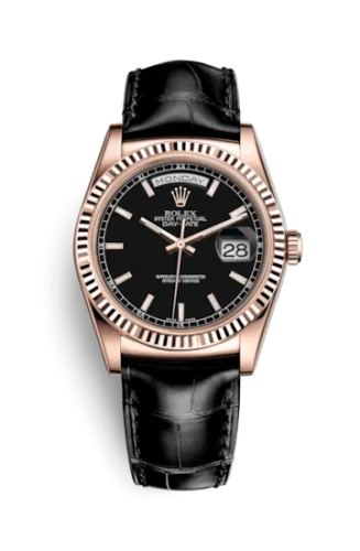 Rolex - 118135-0063 Day-Date 36 Everose / Strap / Black