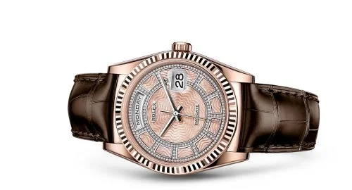 Rolex - 118135-0068 Day-Date 36 Everose Fluted / Strap / Pink MOP Carousel