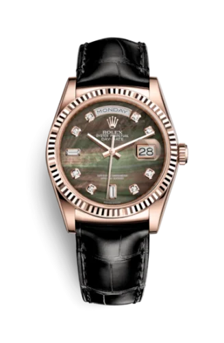 Rolex - 118135-0070 Day-Date 36 Everose / Strap / Black MOP
