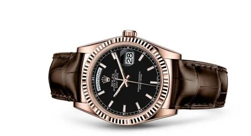 Rolex - 118135-0078 Day-Date 36 Everose / Strap / Black