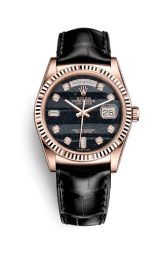 Rolex - 118135-0082 Day-Date 36 Everose Fluted / Strap / Ferrite