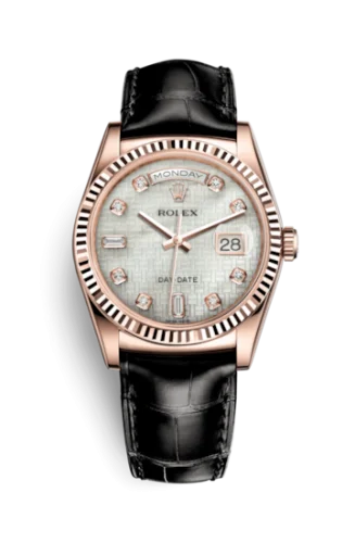 Rolex - 118135-0084 Day-Date 36 Everose Fluted / Strap / Oxford MOP