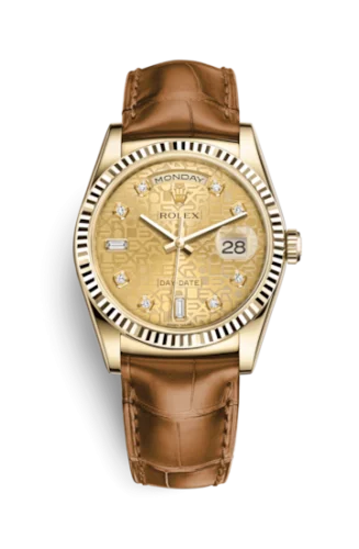 Rolex - 118138-0084 Day-Date 36 Yellow Gold / Strap / Champagne Computer