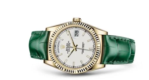 Rolex - 118138-0123 Day-Date 36 Yellow Gold / Strap / White