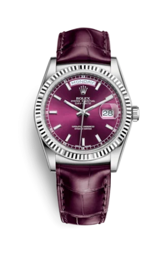 Rolex - 118139-0007 Day-Date 36 White Gold / Strap / Cherry