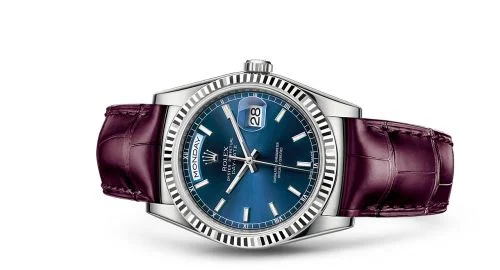 Rolex - 118139-0026 Day-Date 36 White Gold / Strap / Blue